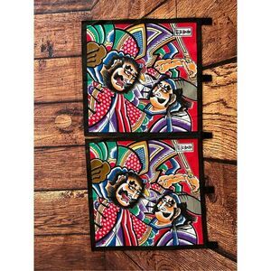 Vintage Fujin Raijin Handkerchief Bandana, Japanese Motif Sukajan, Traditional L